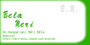 bela meri business card